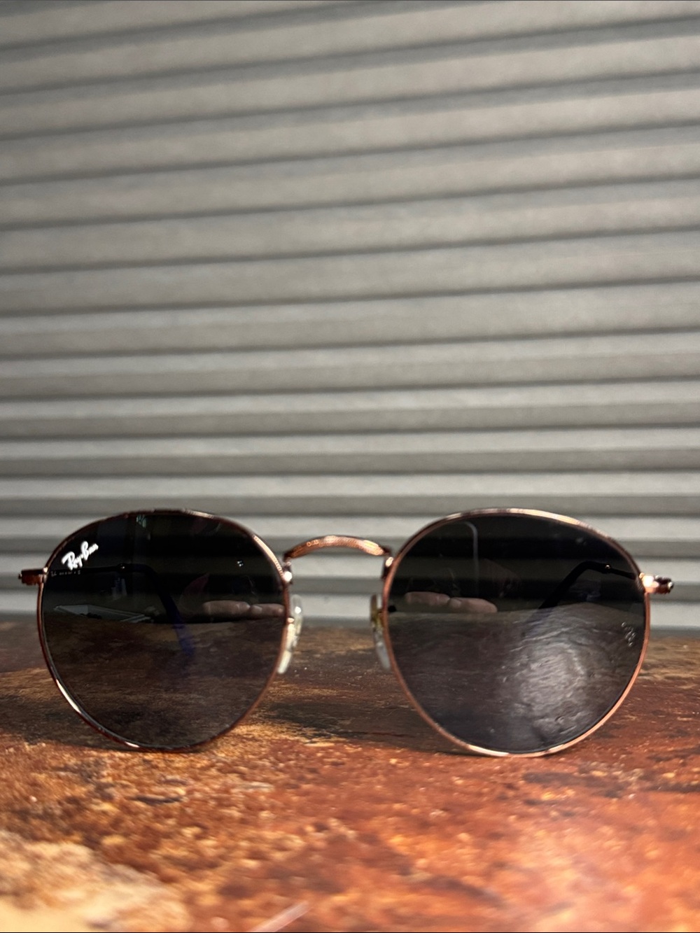 Used Ray-Ban RB3447 9003/96 Round Metal sunglasses